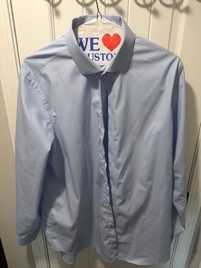 Calvin Klein Light Blue Pinstripe Dress Shirt